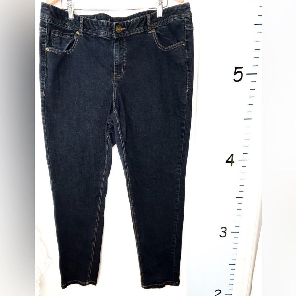 Lane Bryant Blue Denim Skinny Jeans Genius Fit‎ 20 Regular